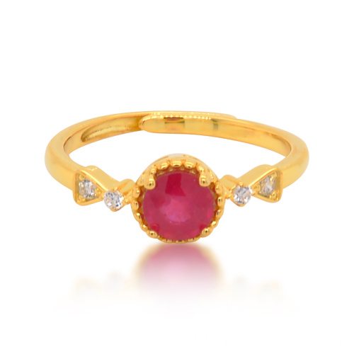 925 sliver natural ruby ring